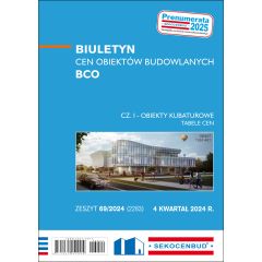 Biuletyn cen obiektów budowlanych BCO cz. I 4 kw. 2024