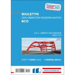 Biuletyn cen obiektów budowlanych BCO cz. II 1 kw. 2024