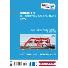 Biuletyn cen obiektów budowlanych BCO cz. II 4 kw. 2024