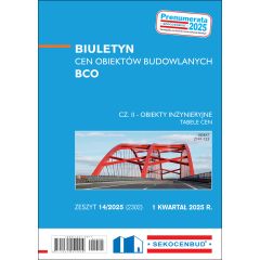Biuletyn cen obiektów budowlanych BCO cz. II 1 kw. 2025