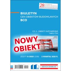 Biuletyn cen obiektów budowlanych BCO cz. II 3 kw. 2025