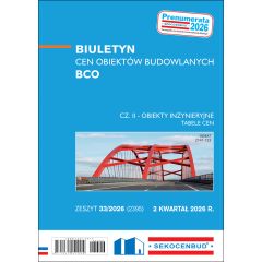 Biuletyn cen obiektów budowlanych BCO cz. II 2 kw. 2026