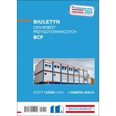 Biuletyn cen robót przygotowawczych BCP 1 kw. 2024