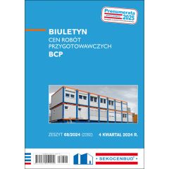 Biuletyn cen robót przygotowawczych BCP 4 kw. 2024
