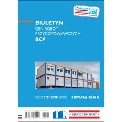 Biuletyn cen robót przygotowawczych BCP 2 kw. 2026