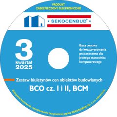 Biuletyny cen obiektów budowlanych (BCO cz. 1 i 2, BCM) 3 kw. 2025 CD