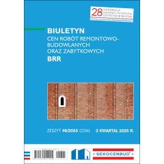 Biuletyn cen robót remontowo - budowlanych oraz zabytkowych BRR 3 kw. 2025