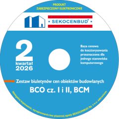 Biuletyny cen obiektów budowlanych (BCO cz. 1 i 2, BCM) 2 kw. 2026 CD