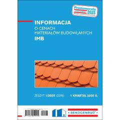 Informacja o cenach materiałów budowlanych IMB 1 kw. 2025