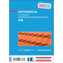 Informacja o cenach materiałów budowlanych IMB 4 kw. 2025