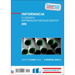 Informacja o cenach materiałów instalacyjnych IMI 2 kw. 2025