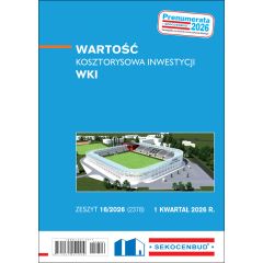 Wartość kosztorysowa inwestycji WKI 1 kw. 2026