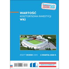 Wartość kosztorysowa inwestycji WKI 2 kw. 2026
