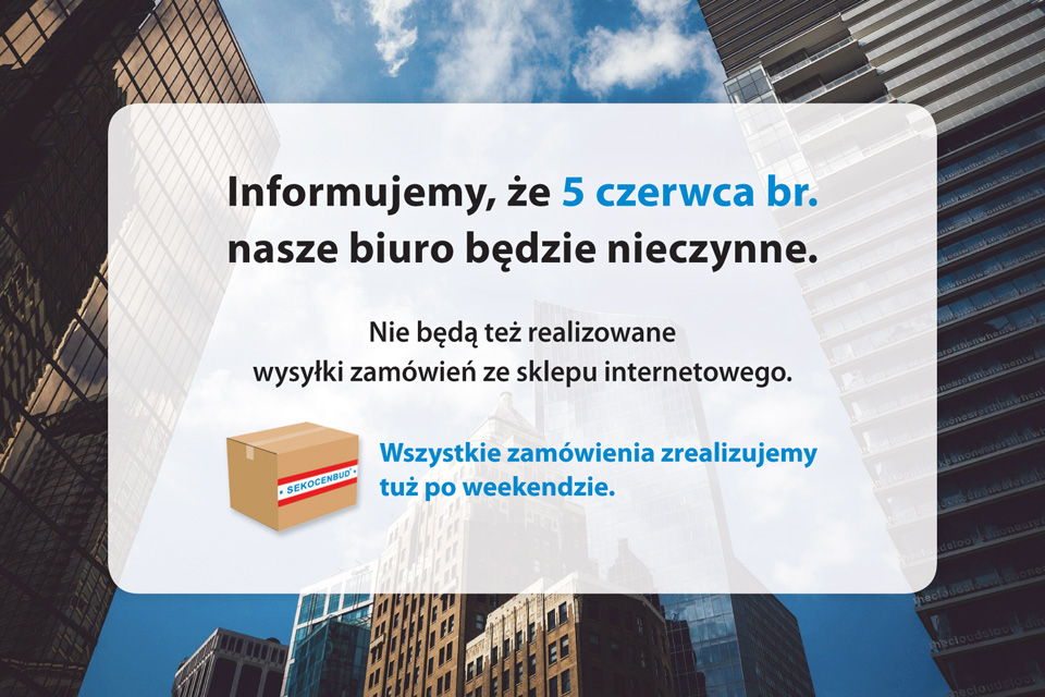 5 czerwca nasze biuro będzie nieczynne